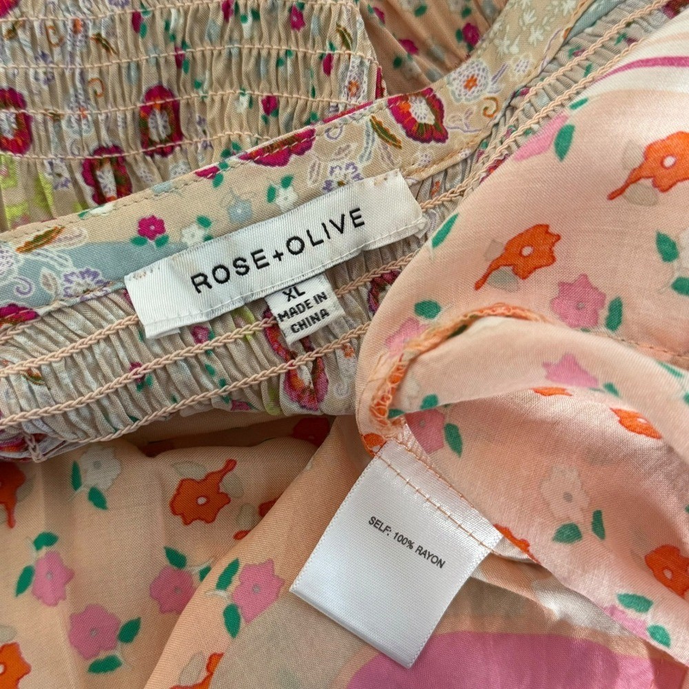 Rose & Olive BOHO Patchwork Eclectic Tunic Top Si… - image 7