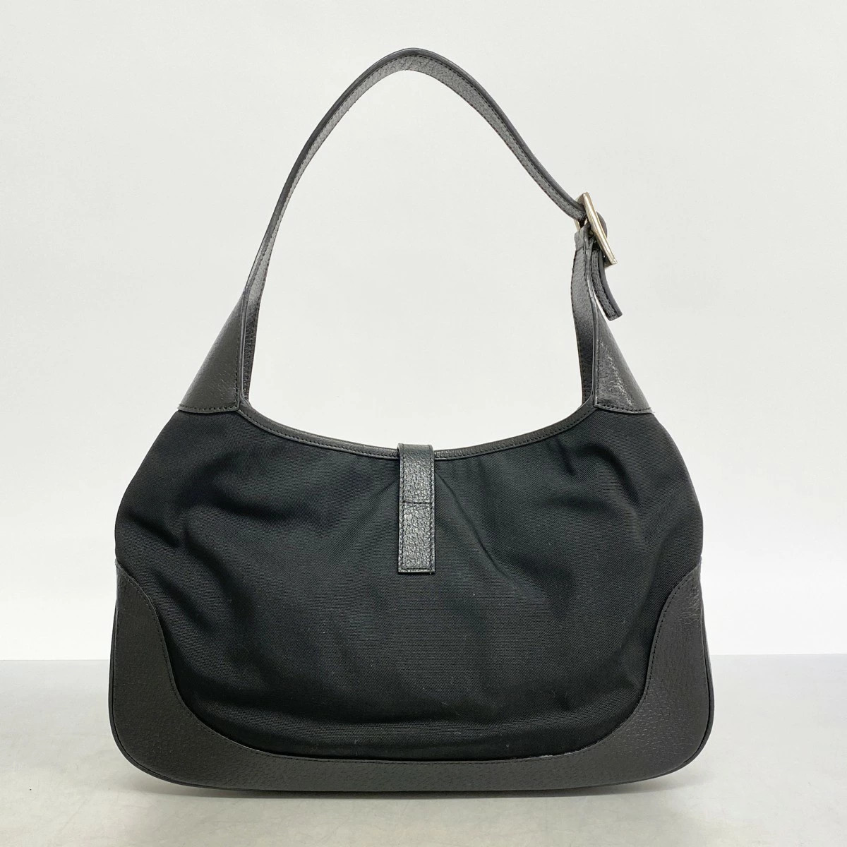 Gucci Jackie Nylon Shoulder Bag Black Silver Hardware thumbnail 10