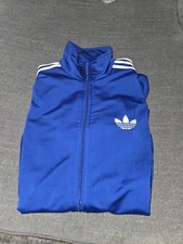 Adidas Mens royal blue Trefoil Firebird Track Tracksuit Top Jacket size L.