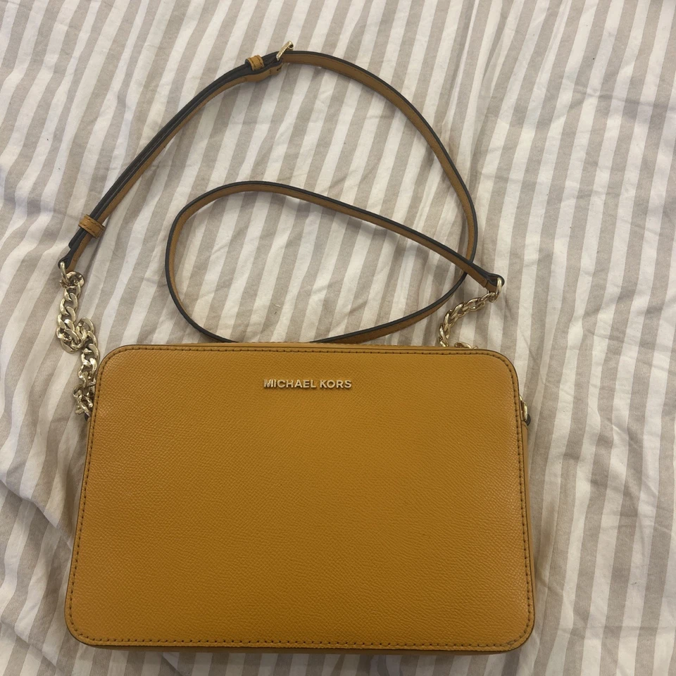 Vintage Michael Kors Jet Set Large Cross Body Bag - Mustard Yellow, photo 1 of 5