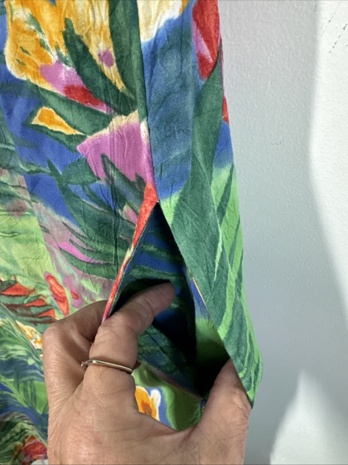 VTG Jams World Sleeveless Midi Floral Pocket Dress Whimsical Colorful Size M