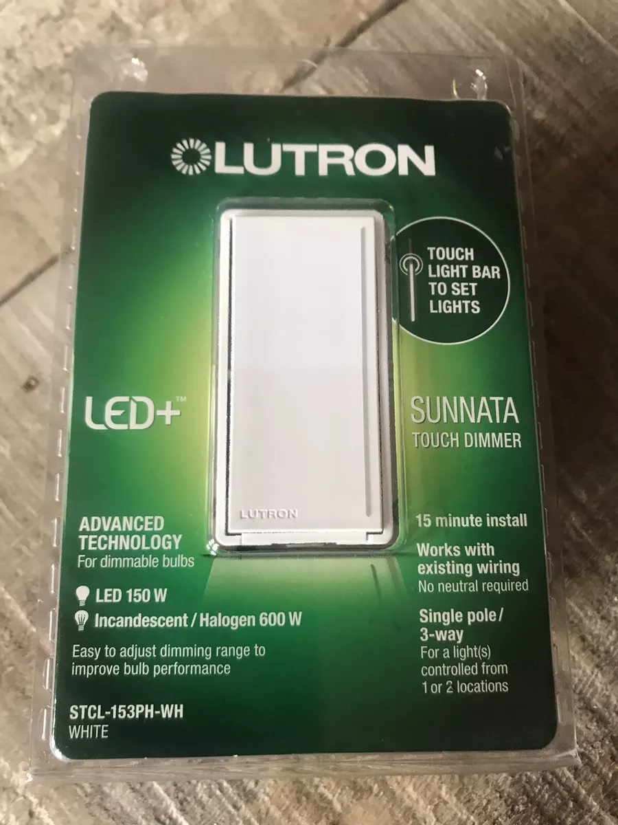 NEW Lutron WHITE Dimmer LED SUNNATA 150w 600W SINGLE POLE 3 WAY