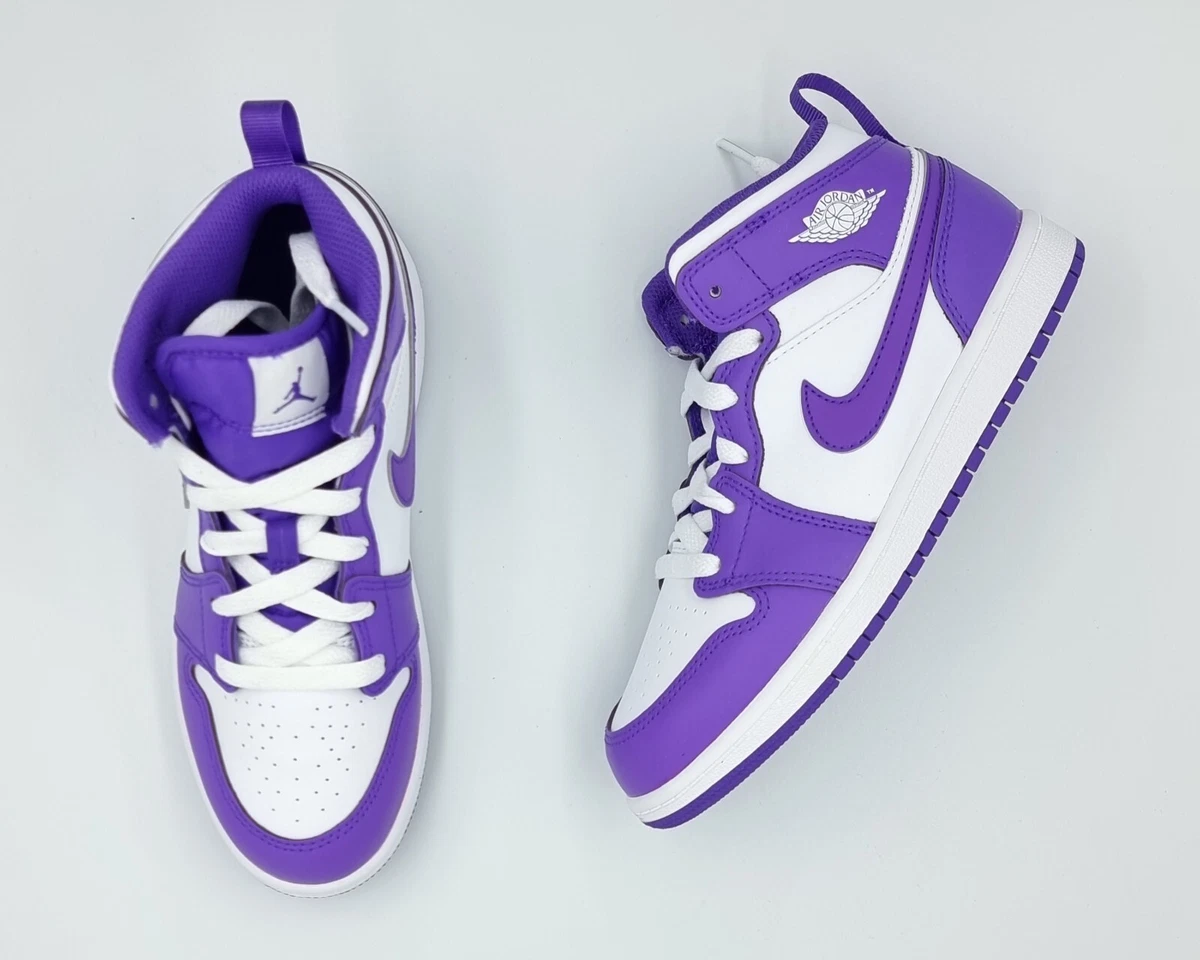 nike jordan 1 mid purple venom (ps)