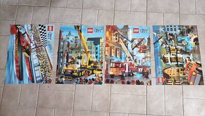 Seltenes LEGO City Sammelposter Set (2005) - 4 von 4 (doppelseitig) 53 x 40 cm