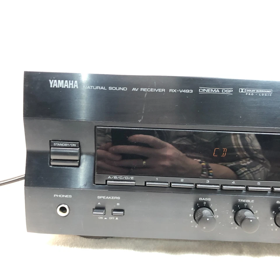 YAMAHA RX-V493 AV Stereo Natural Sound Receiver Tuner Cinema Dolby (For Repair) - Image 4 of 4