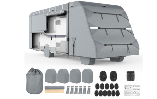 Class C RV Covers 23-26ft, 7 Layer Top Heavy Duty Camper Cover, Extra-Thick Wate