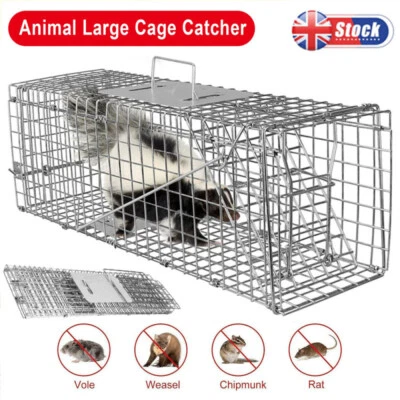 Humane Squirrel Trap Heavy Duty Metal Live Vermin Pest Animal Large Cage Catcher
