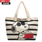 Snoopy Cute Cartoon Large Capacity Canvas Bag for Female Students to Hold Books