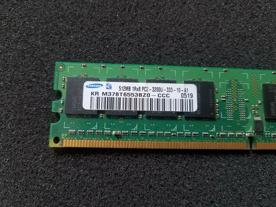 Samsung 512MB , DDR2 , 240 PIN , PC-3200U ( P/N: M378T6553BZ3-CCC ) - Image 3 of 3
