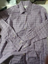Tommy Bahama Men's Long Sleeve Purple Button Down Dress Shirt S: 16.5 34-35