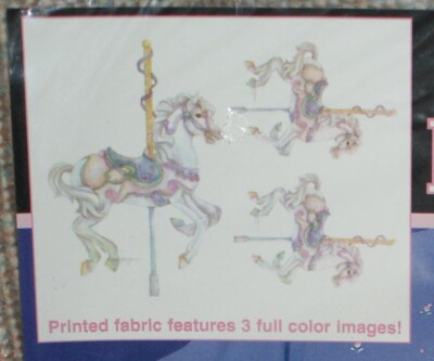 Dimensions Fashion Art Full Color Iron-On Transfer Pastel Pony Carousel Horse