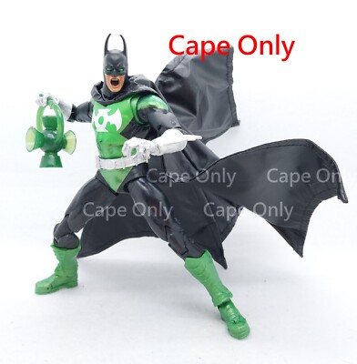 Black Faux Leather Cape for McFarlane Toys Batman Green