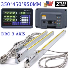 Linear Scale 350*450*950mm+DRO 3 Axis Digital Readout Kit Lathe Milling Machine 