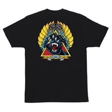 Santa Monica Airlines Natas Kaupas SCREAMING PANTHER Skateboard T Shirt BLACK