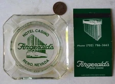 1980s Era Reno Nevada Fitzgerald's Hotel & Casino ashtray & matchbook set NICE--