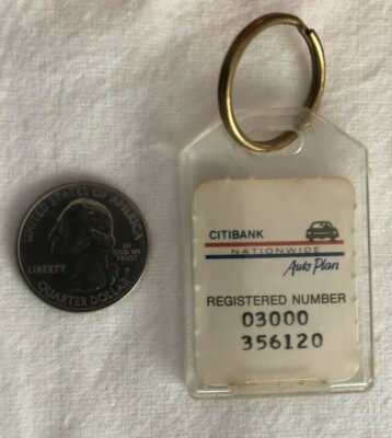 Citibank Nationwide Auto Plan Key FOB Tag Mailbox Return Keychain Key Ring 35514