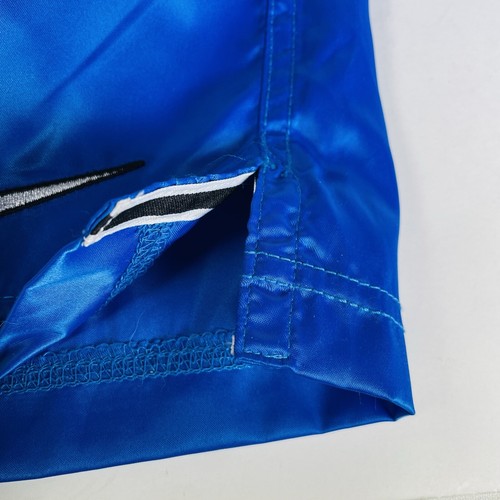 Vintage 90s Nike Unisex Size M (8-10) Soccer Nylon Soccer Shorts Royal Blue - Picture 5 of 11