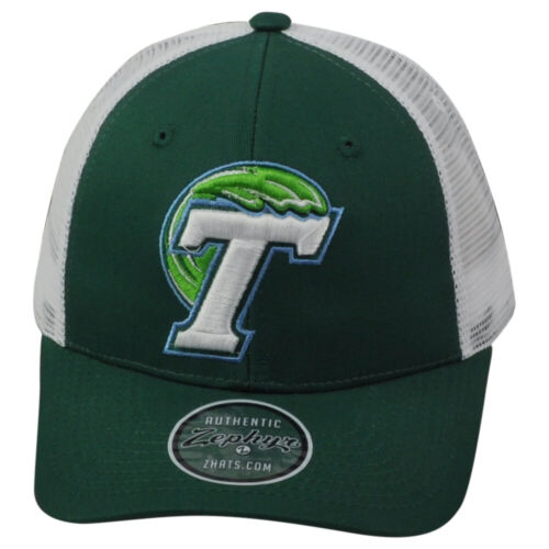 NCAA Zephyr Tulane en maille verte vague logo bec incurvé casquette chapeau réglable  - Photo 1 sur 4
