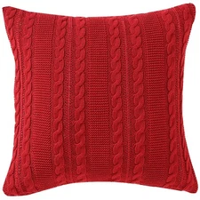 VCNY Home 18 X 18 Red Cotton Throw Pillow