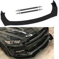 For Ford Mustang1 Car Front Bumper Lip Spoiler Splitter Body Kit Glossy Black