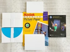 Lot 119 Sheets HP Advanced Kodak Premium Printer Photo Paper High Gloss 4 Sizes