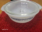 Vintage CURRIER AND IVES Baking Serving Dish Ice Skating Scene