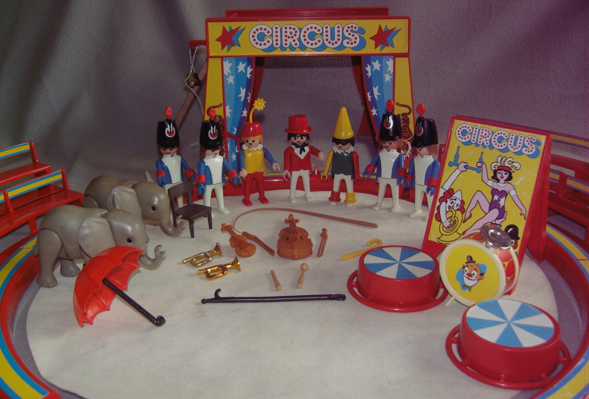 Playmobil PlayPeople Cirque Vintage 1979 - Set 1795 Avec Carriole, Complet Et Rare