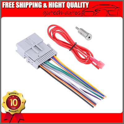 Car Stereo Radio Wire Harness W/Antenna Adapter for Buick Chevrolet GMC Pontiac