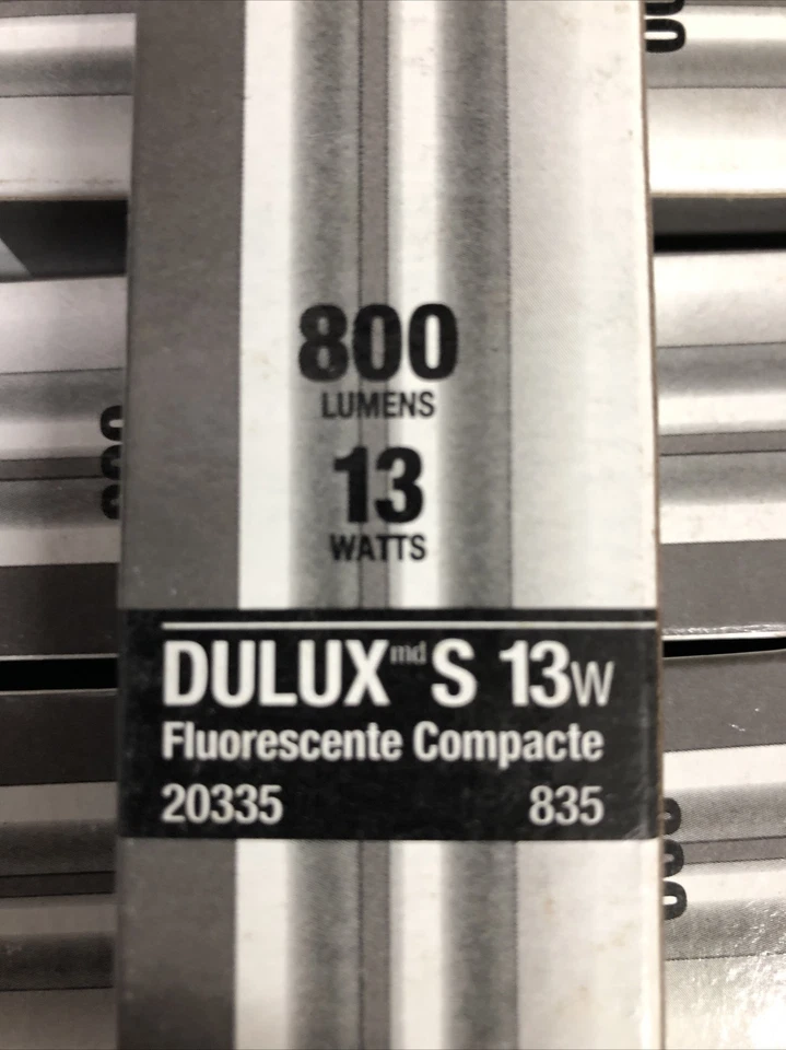 5-Sylvania 13W Dulux S Compact Fluorescent White GX23 Base CF13DS/800 ECO 20335 - Image 4 of 4
