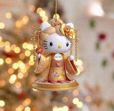 2D flat, Elegant Style, Elegant Sanrio Hello Kitty Acrylic Pendant - Traditional