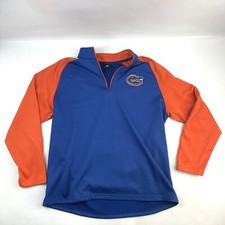 Colosseum College 1/4 Zip Up Blue/Orange Official Florida Gators Sweatshirt XL