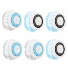 6 Pack Compatiable For Facial Cleansing Brush Heads, Face Brush Head Blue