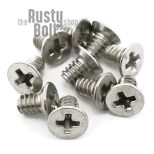 #4-40 x 3/16", Phillips Flat Head Screws, A2 304 18-8, Stainless Steel