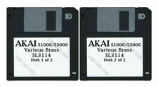 Akai S1000 / S3000 Set of Two Floppy Disks Various Brass SL3114