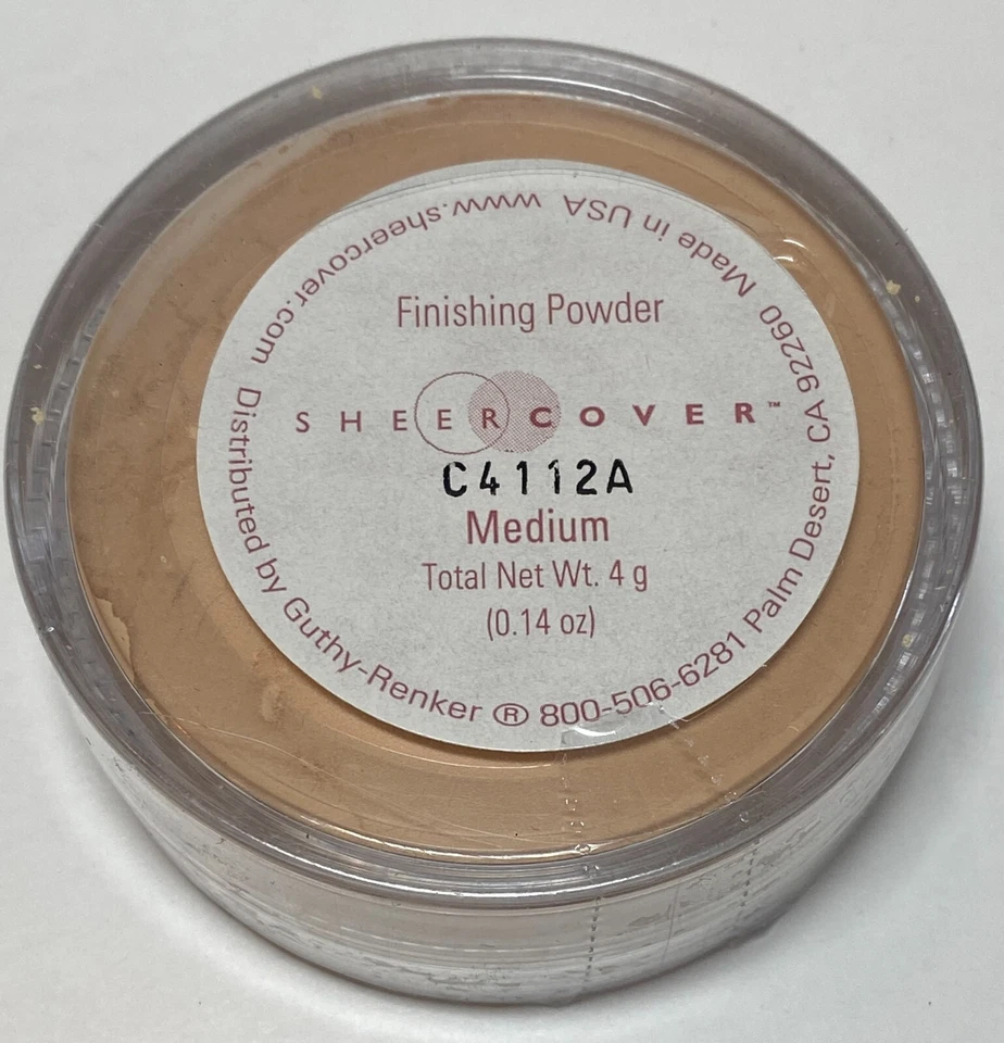 Sheer Cover MEDIUM FINISHING POWDER - SEALED - 4 grams/.14 oz - Save 15% on 2! - Image 2 of 3