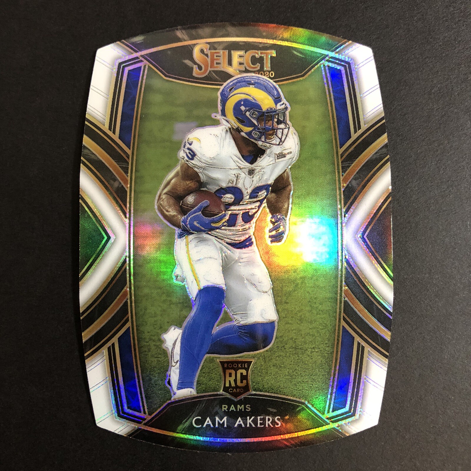 2020 Panini Select Club Level White Prizm Die-Cut Cam Akers #255 Rookie Card RC