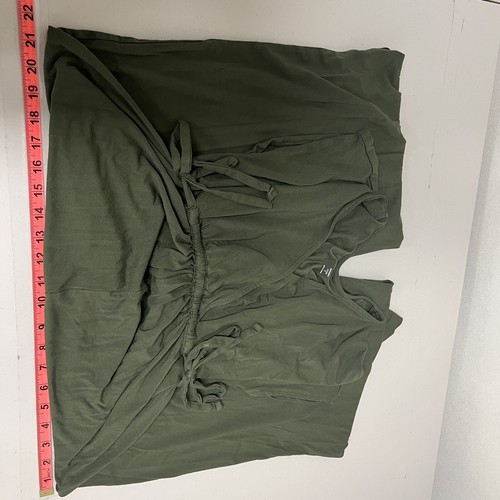 Old Navy Maternity Jumpsuit Womens Size S Green Short Sleeve Empyre Waist V Neck - Picture 13 of 15