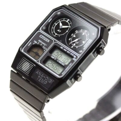 CITIZEN ANA-DIGI TEMP JG2105-93E Black Men's Watch New in