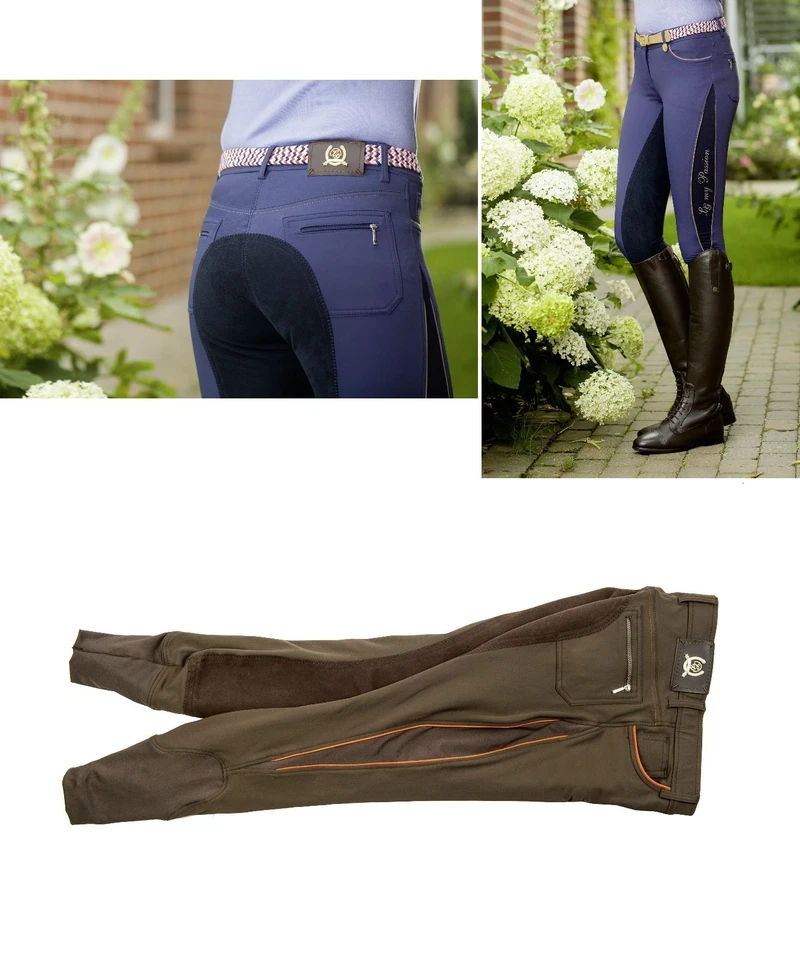 Reithose -Golden Gate- Comfort, 3/4 Alos Besatz HKM 7684 NEU