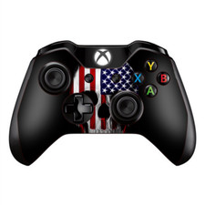 Skins Decal Wrap for Xbox One / One S Controller American Skull Flag in Skull