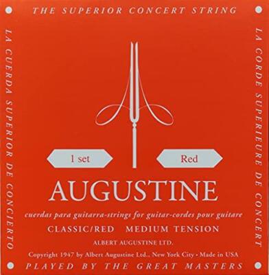 Augustine Classic Red Satz kupferumwundene klassische Gitarrensaiten