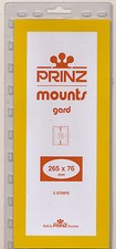 Prinz Scott Stamp Mount 76/265 mm - BLACK - Pack of 5 (76x265 76mm)  STRIP  1032