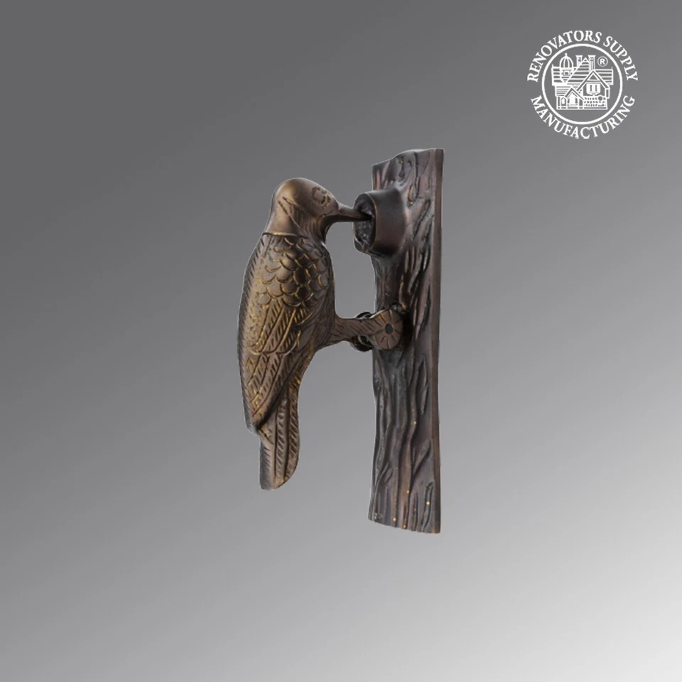 Renovators Supply Brass Antique Door Knocker Woodpecker Design Vintage Knocker - Image 3 of 4