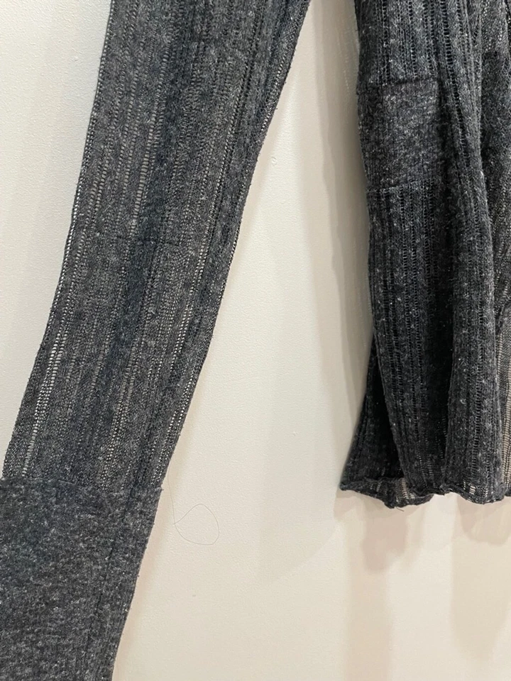 Cárdigan Kirra Y2K Vintagegr Tejido Abierto Gris Talla M Fairy Grunge Festival Playa Foto 3 de 4