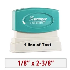 XSTAMPER N05 - PRE-INKED - OIL BASED - RUBBER STAMP - 1 LINE  -  1/8" x 2 3/8"