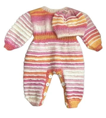 Strick baby overall handmade, Geschenk Baby Geburt, Weihnachten - Bild 1 von 4