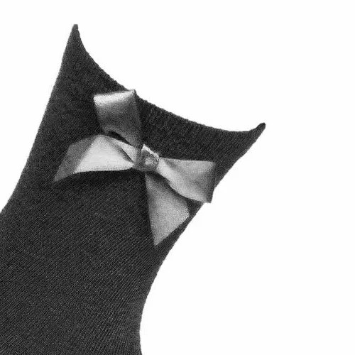 3 & 6 Pack Girls Ankle Bow Socks School Party Black Grey Navy White Kids UK - Picture 13 of 13