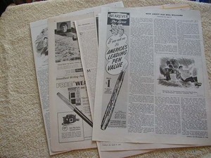 4 Vintage Wearever Pen print ads 1946-1965 ball point magazine ad
