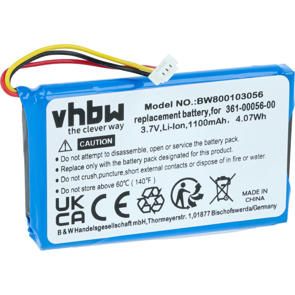 VHBW Batterie remplace Garmin 361-00056-01 1100mAh