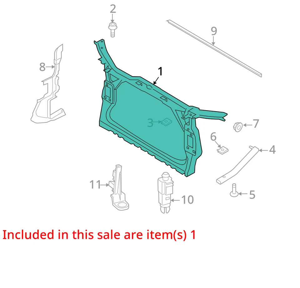 (LOCAL PICKUP ONLY) Radiator Core Support Fits 12-17 AUDI A5 3009179 - Image 3 of 4